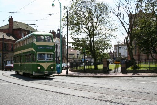Blackpool Tramway tram 700 at Fleetwood Clock Tower