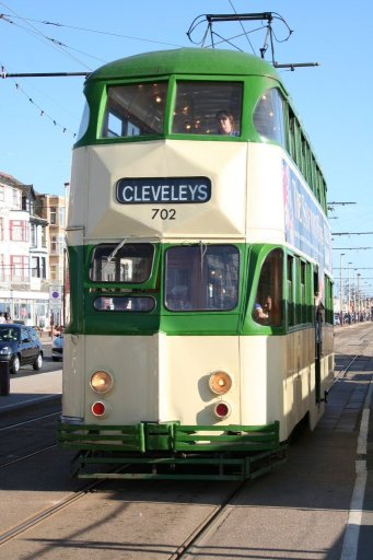 Blackpool Tramway tram 702 at Manchester Square