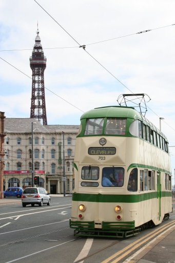 Blackpool Tramway tram 703 at North Pier