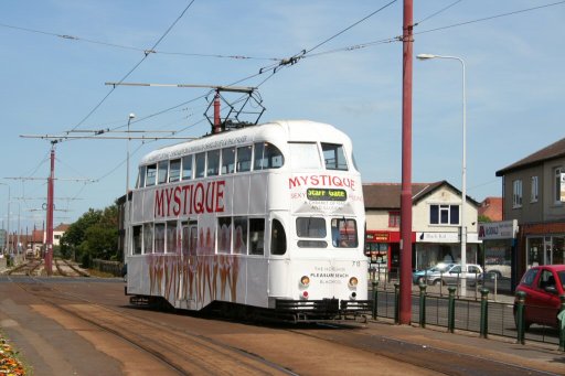 Blackpool Tramway tram 715 at Cleveleys stop