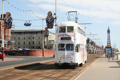 Blackpool Tramway tram 715 at Wilton Parade