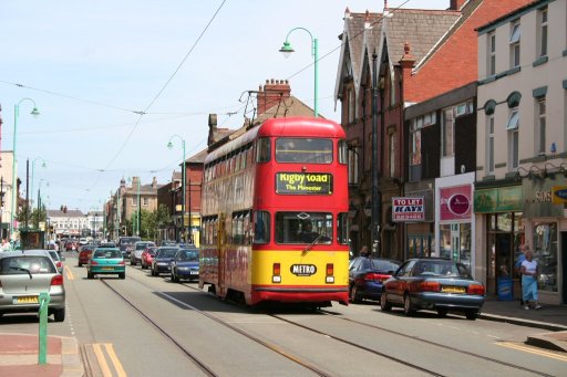 Blackpool Tramway tram 724 at Lord Street, Fleetwood