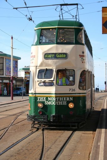 Blackpool Tramway tram 726 at North Pier