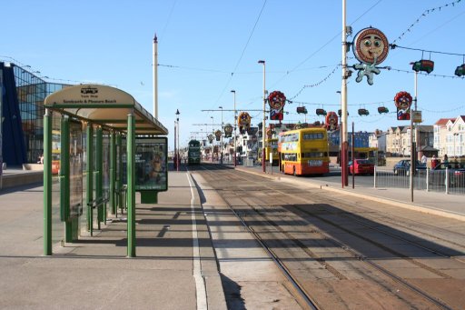 Blackpool Tramway tram stop at Pleasure Beach