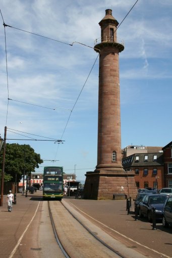 Blackpool Tramway route at Pharos Street