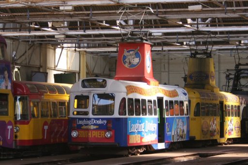 Blackpool Tramway tram 631 at Rigby Road depot