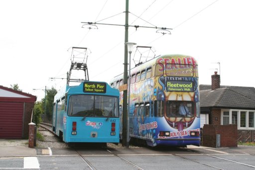 Blackpool Tramway tram 642 at Rossall Square