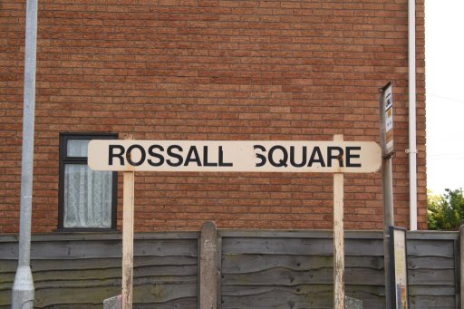 Blackpool Tramway sign at Rossall Square