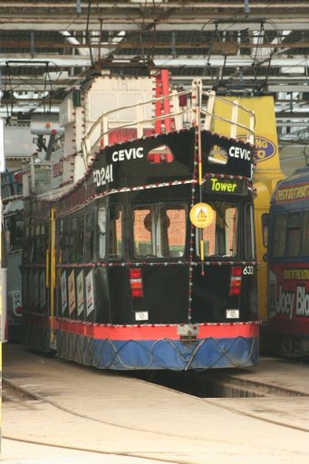 Blackpool Tramway tram 633 at Rigby Road depot