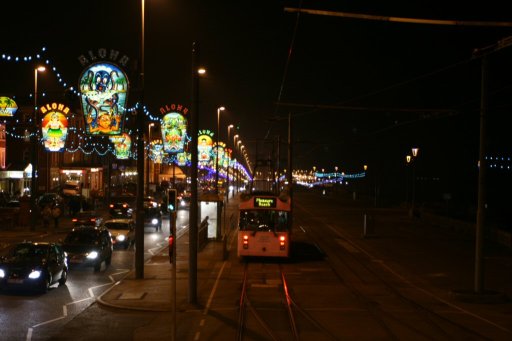 Blackpool Tramway tram illuminations at Bispham