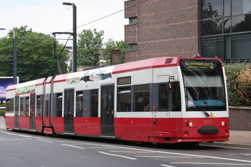 Croydon Tramlink tram 2533 at Station Road