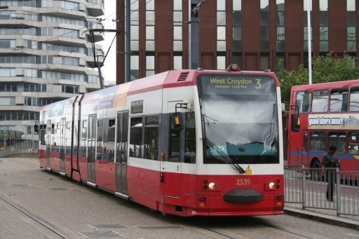 Croydon Tramlink tram 2539 at East Croydon stop