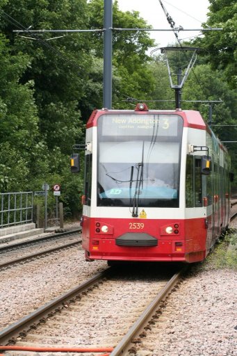 Croydon Tramlink tram 2539 at Larcombe Close