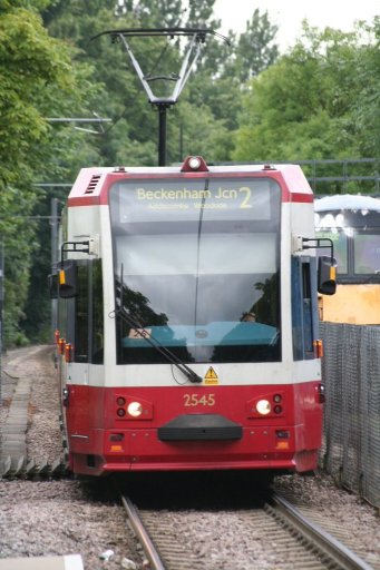 Croydon Tramlink tram 2545 at Birkbeck