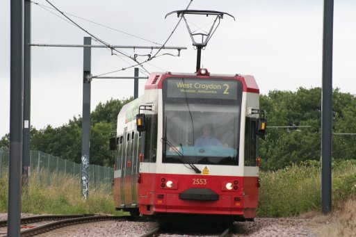 Croydon Tramlink tram 2553 at Harrington Road