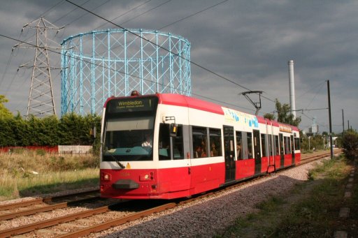Croydon Tramlink tram 2534 at between Waddon Marsh and Ampere Way