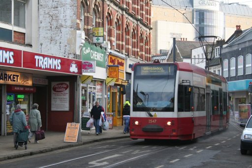 Croydon Tramlink tram 2547 at Church Street