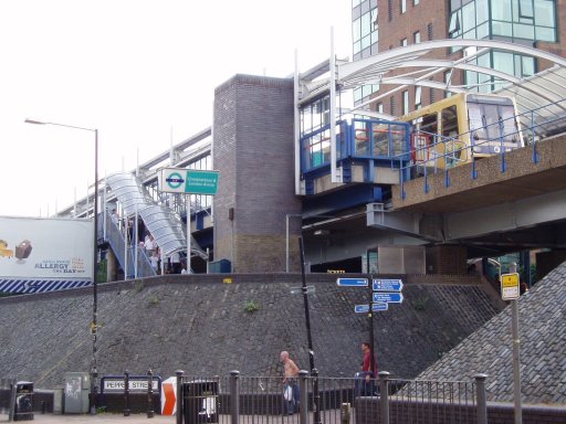 Docklands Light Railway station at Crossharbour