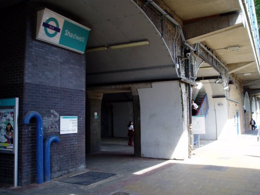 Docklands Light Railway station at Shadwell