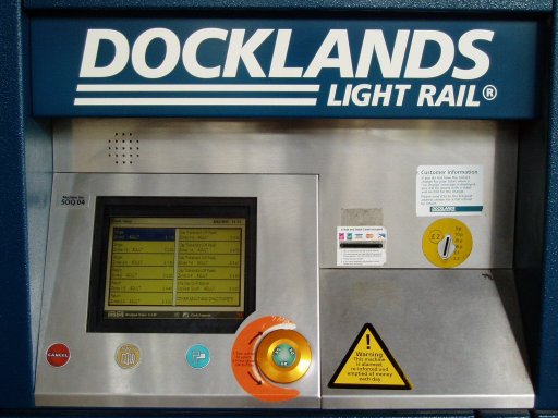 Docklands Light Railway station at stops