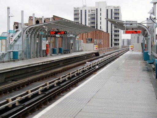 Docklands Light Railway station at East India