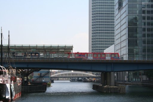 Docklands Light Railway Isle Of Dogs at West India Dock
