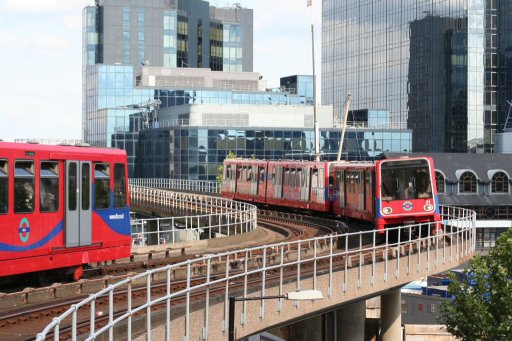 Docklands Light Railway Lewisham route at near South Quay