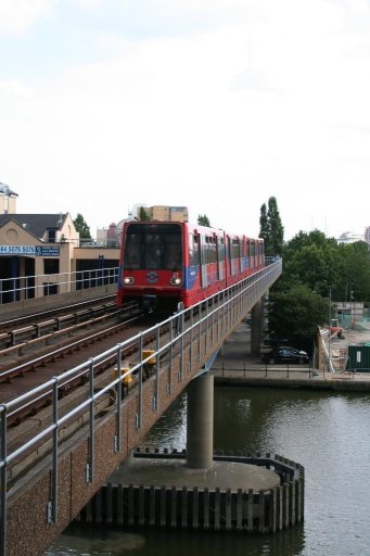 Docklands Light Railway Lewisham route at South Dock