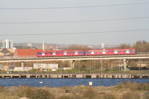 Docklands Light Railway beckton route at between Prince Regent and Royal Albert