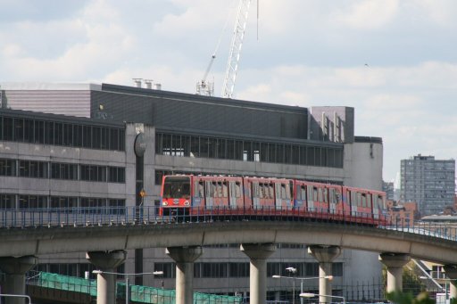 Docklands Light Railway unit 05 at North Quay junction
