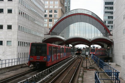 Docklands Light Railway unit 50 at Canary Wharf station