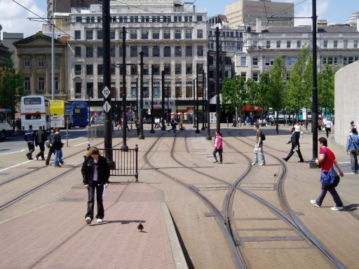 Metrolink City route at Piccadilly Gardens