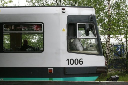 Metrolink tram 1006 at Besses o'th'Barn stop