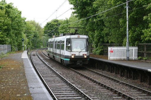 Metrolink tram 1019 at Bowker Vale stop