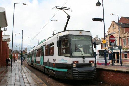 Metrolink tram 2002 at Eccles stop