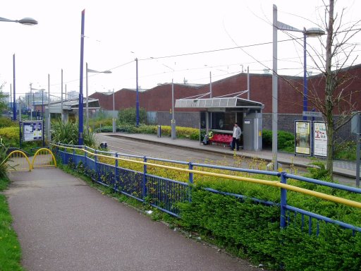 Midland Metro tram stop at West Bromwich Central