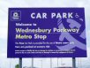 thumbnail picture of Midland Metro sign at Wednesbury Parkway stop