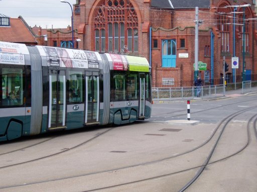 Nottingham Express Transit tram 210 at The Forest stop