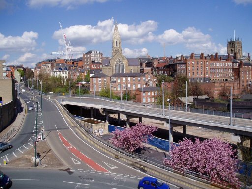 Nottingham Express Transit Line One at Collin Street Viaduct