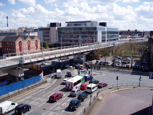 Nottingham Express Transit Line One at Collin Street viaduct