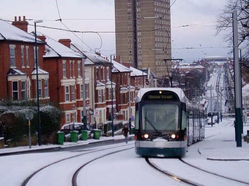 Nottingham Express Transit tram 207 at The Forest