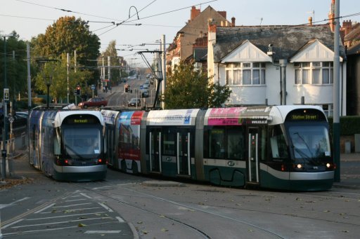 Nottingham Express Transit tram 215 at The Forest stop
