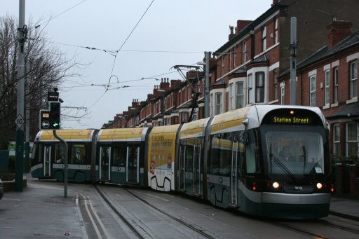 Nottingham Express Transit tram 202 at Noel Street