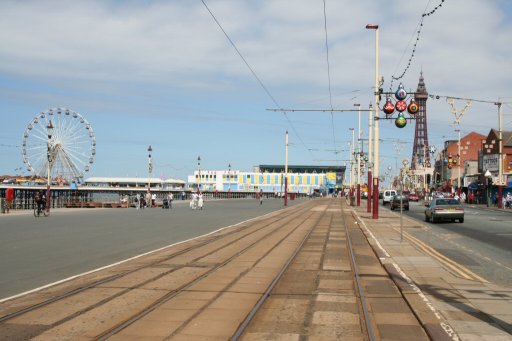 Blackpool Tramway route at Manchester Square