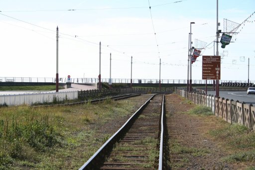 Blackpool Tramway route at Starr Gate