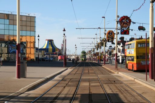Blackpool Tramway route at Blackpool Pleasure Beach