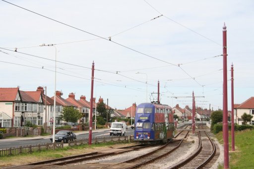 Blackpool Tramway route at Thornton Gate