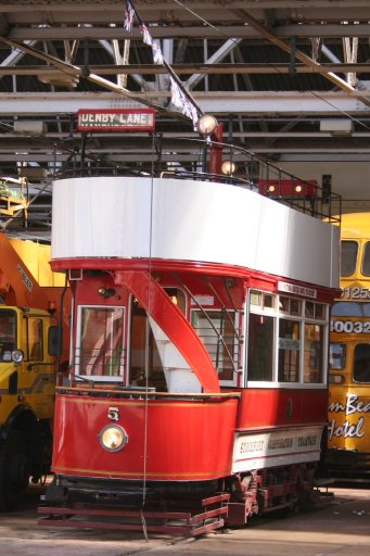 Blackpool Tramway tram 5 at Rigby Road depot