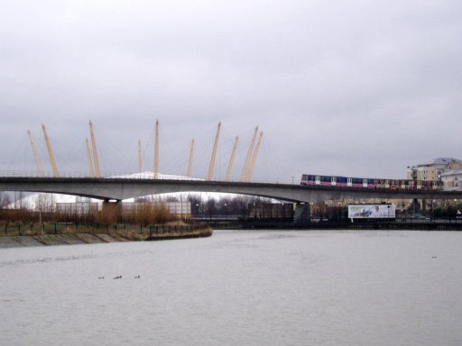 Docklands Light Railway Beckton route at River Lea crossing