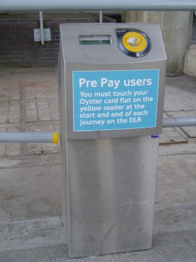 Docklands Light Railway station at stops